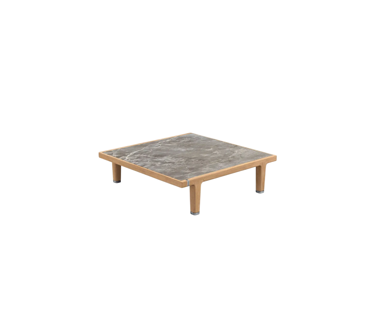Luxury outdoor teak square coffee table by Dedon – Sealine collection, Casa Design Group
