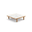 Luxury outdoor teak square coffee table by Dedon – Sealine collection, Casa Design Group