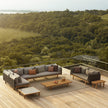 Contemporary outdoor teak coffee table by Dedon – Sealine collection at Casa Design Group