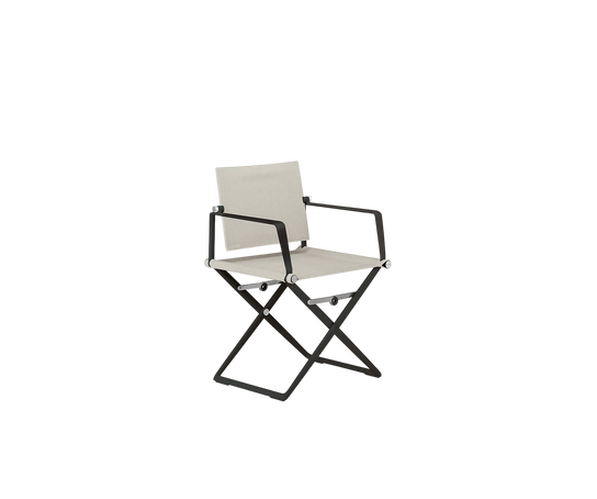 Dedon Seax Armchair in Black Pepper finish with outdoor fabric seat – Casa Design Group