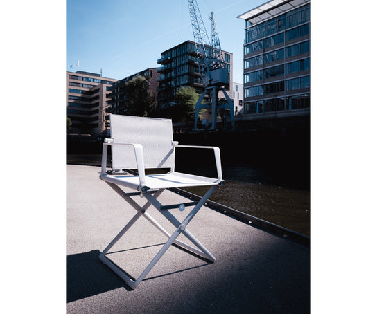 Dedon Seax Armchair in Black Pepper finish with outdoor fabric seat – Casa Design Group