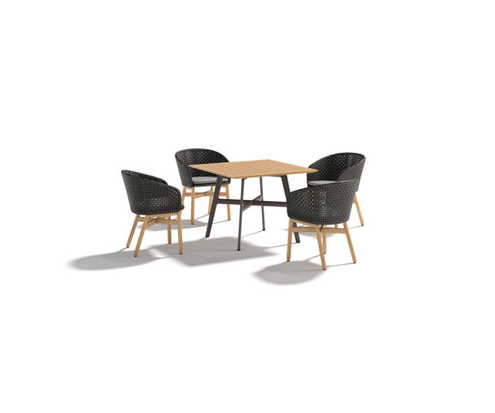Luxury Outdoor Square Dining Table by Dedon from the Seax Collection – Casa Design Group