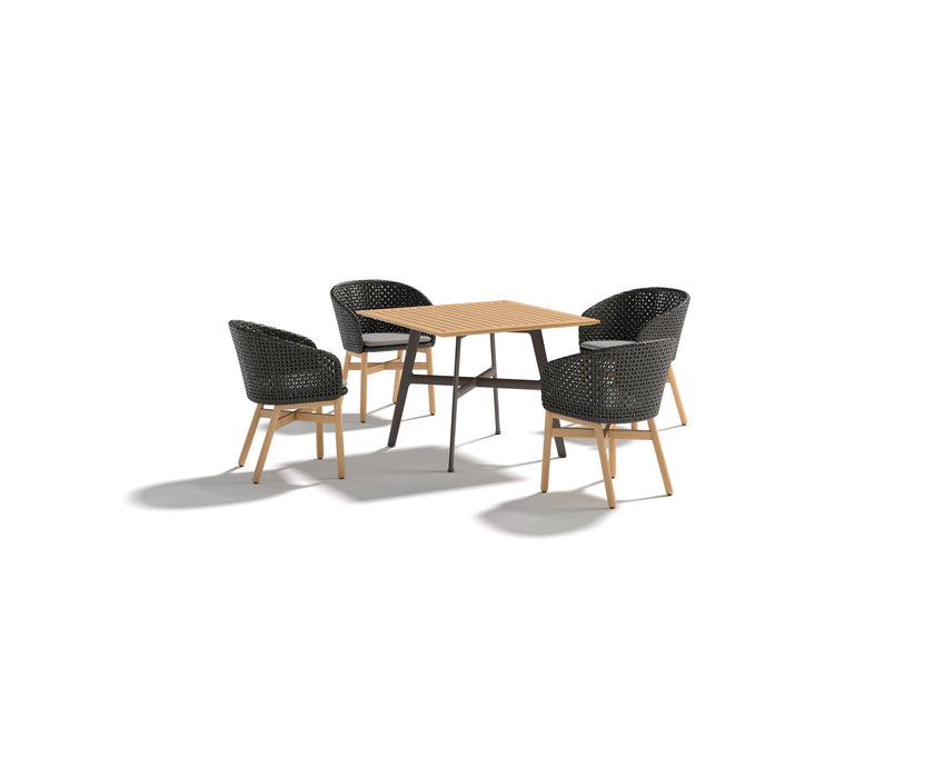 Luxury Outdoor Square Dining Table by Dedon from the Seax Collection – Casa Design Group