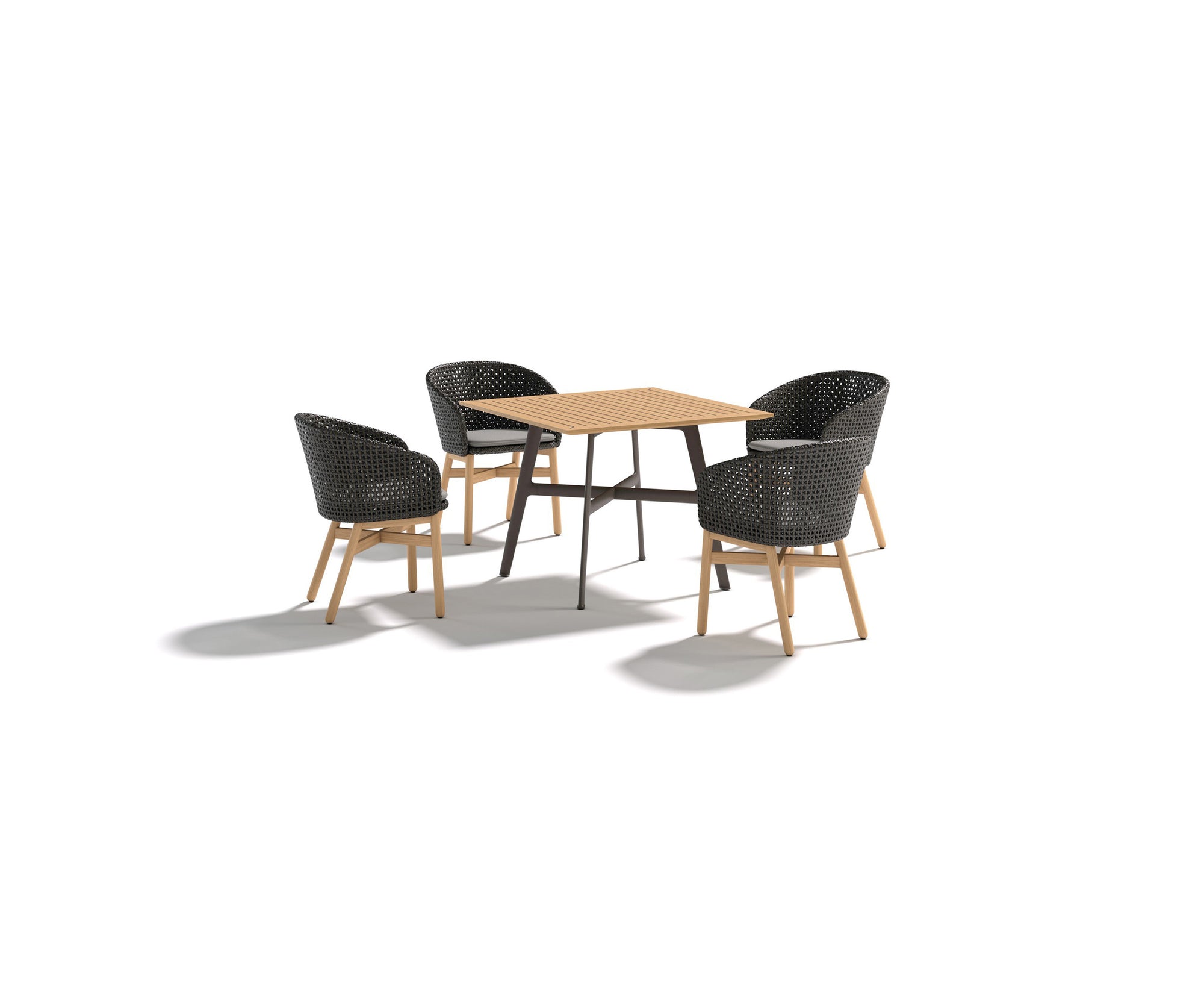 Luxury Outdoor Square Dining Table by Dedon from the Seax Collection – Casa Design Group