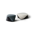 Seki organic upholstered pouf by Bonaldo with sculptural design in fabric or leather | Casa Design Group