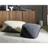 Seki organic upholstered pouf by Bonaldo with sculptural design in fabric or leather | Casa Design Group