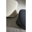 Seki organic upholstered pouf by Bonaldo with sculptural design in fabric or leather | Casa Design Group