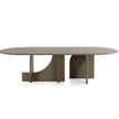 Selce T Table floor sample by Gallotti&Radice featuring a handcrafted Bruciato natural stone powder top – Casa Design Group