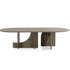 Selce T Table floor sample by Gallotti&Radice featuring a handcrafted Bruciato natural stone powder top – Casa Design Group