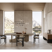 Selce T Table floor sample by Gallotti&Radice featuring a handcrafted Bruciato natural stone powder top – Casa Design Group