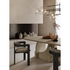 Selce T Table floor sample by Gallotti&Radice featuring a handcrafted Bruciato natural stone powder top – Casa Design Group