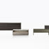 Self Blade Modular Storage System with suspended cabinets, slim aluminum panels and customizable glass or marble finishes by Rimadesio | Casa Design Group