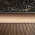 Self Blade Modular Storage System with suspended cabinets, slim aluminum panels and customizable glass or marble finishes by Rimadesio | Casa Design Group
