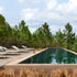 Plush Senja Outdoor Chaise Lounge with teak side table for Ultimate Outdoor Relaxation | Casa Design Group