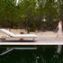 Plush Senja Outdoor Chaise Lounge with teak side table for Ultimate Outdoor Relaxation | Casa Design Group