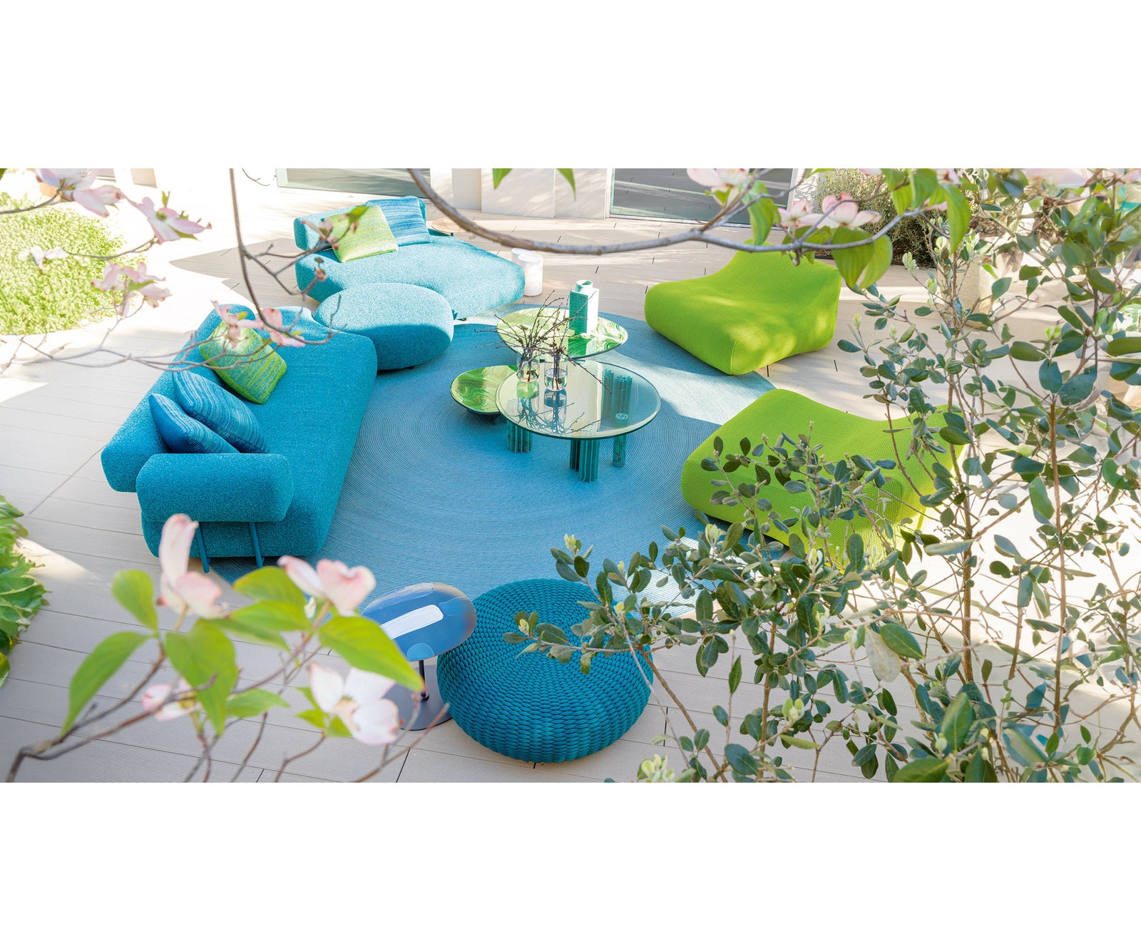 Unique Shell Outdoor Pouf by Paola Lenti Casa Design Group