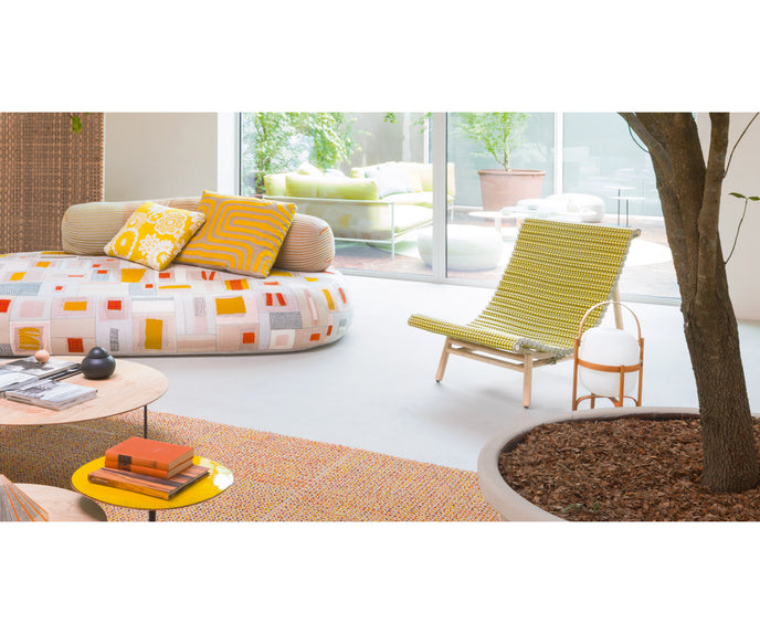 Comfortable Shibusa Lounge Chair by Paola Lenti Featuring a Bamboo Structure Casa Design Group
