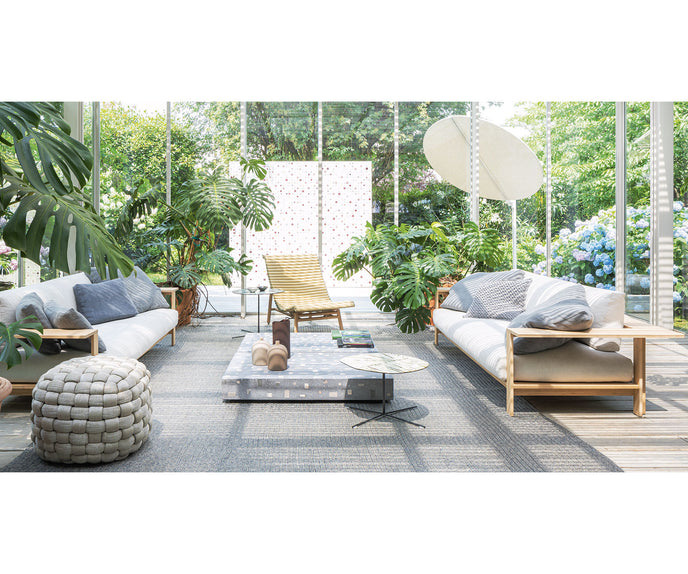 Comfortable Shibusa Lounge Chair by Paola Lenti Featuring a Bamboo Structure Casa Design Group