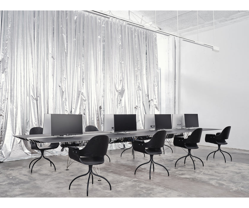 Contemporary Showtime Chair upholstered in fabric or leather by BD Barcelona Casa Design Group