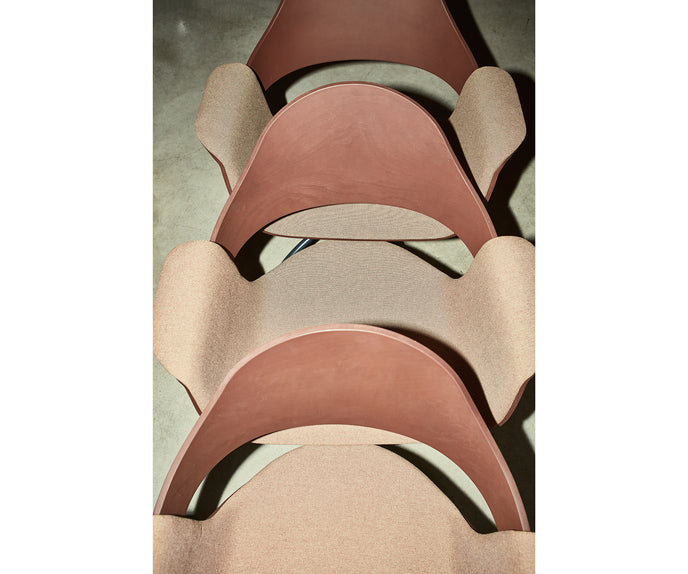 Contemporary Showtime Chair upholstered in fabric or leather by BD Barcelona Casa Design Group