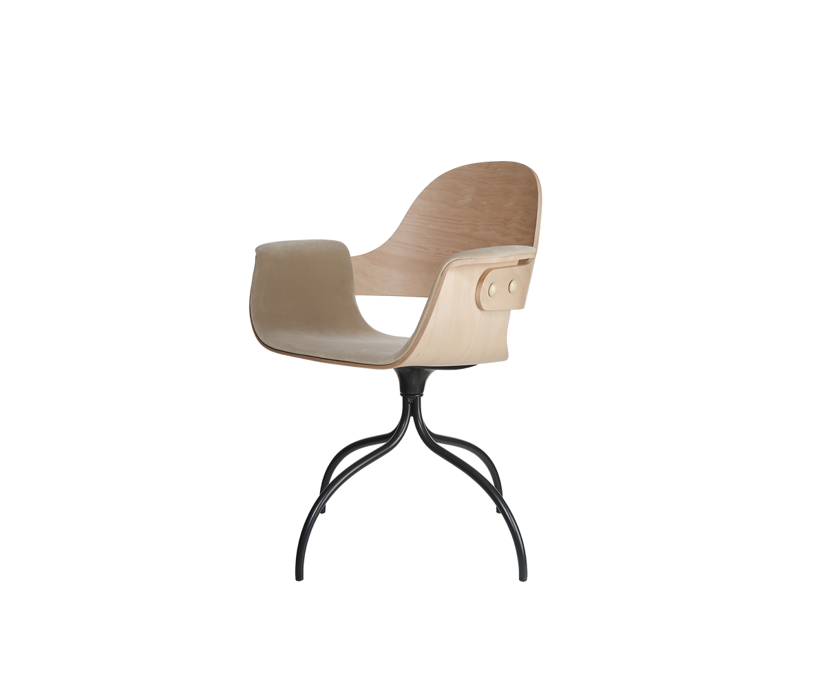 Contemporary Showtime Chair upholstered in fabric or leather by BD Barcelona Casa Design Group