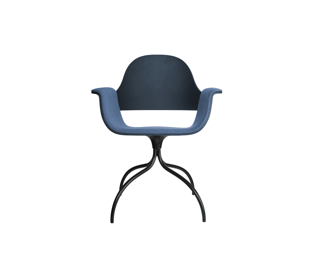 Contemporary Showtime Chair upholstered in fabric or leather by BD Barcelona Casa Design Group