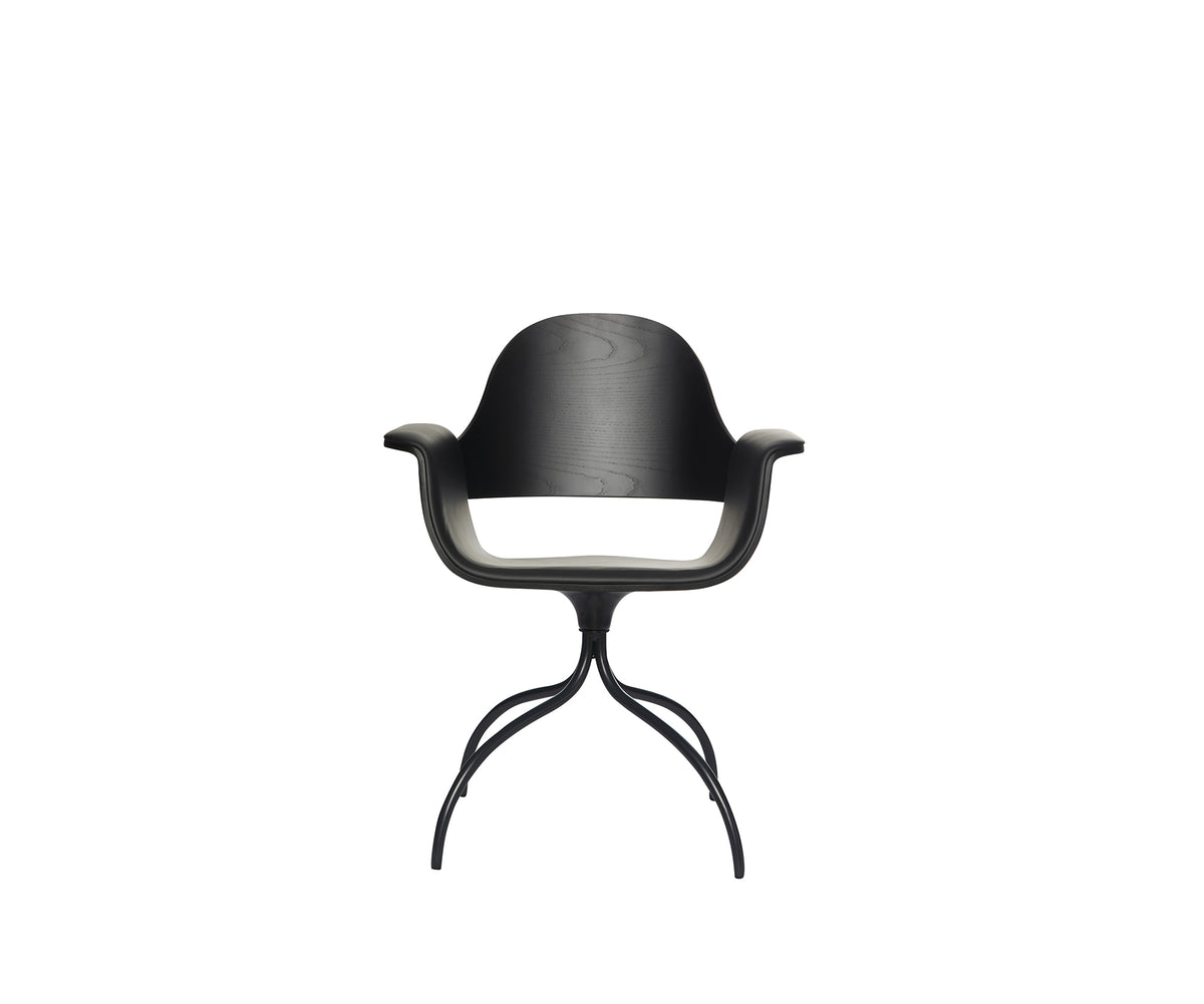 Contemporary Showtime Chair upholstered in fabric or leather by BD Barcelona Casa Design Group