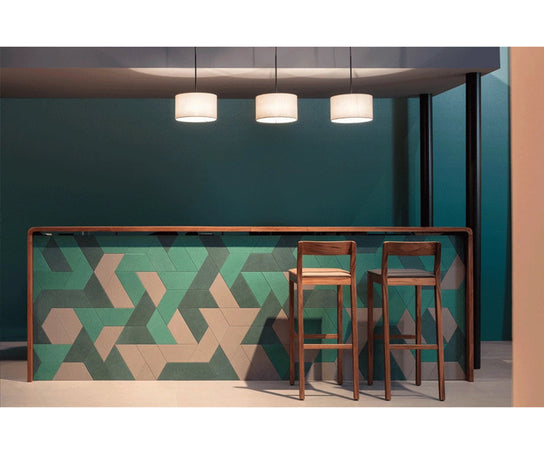 Sit Bar Chair by Zeitraum featuring minimalist solid wood construction, upholstered seat options, and ergonomic footrest | Casa Design Group