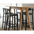 Sit Bar Chair by Zeitraum featuring minimalist solid wood construction, upholstered seat options, and ergonomic footrest | Casa Design Group