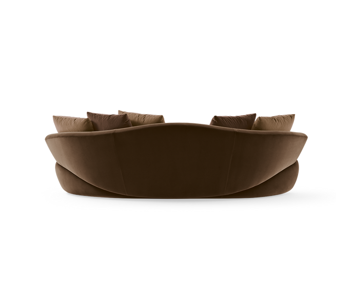 Solemyidae Sofa by Giorgetti with shell-inspired sculptural design and luxurious upholstery | Casa Design Group