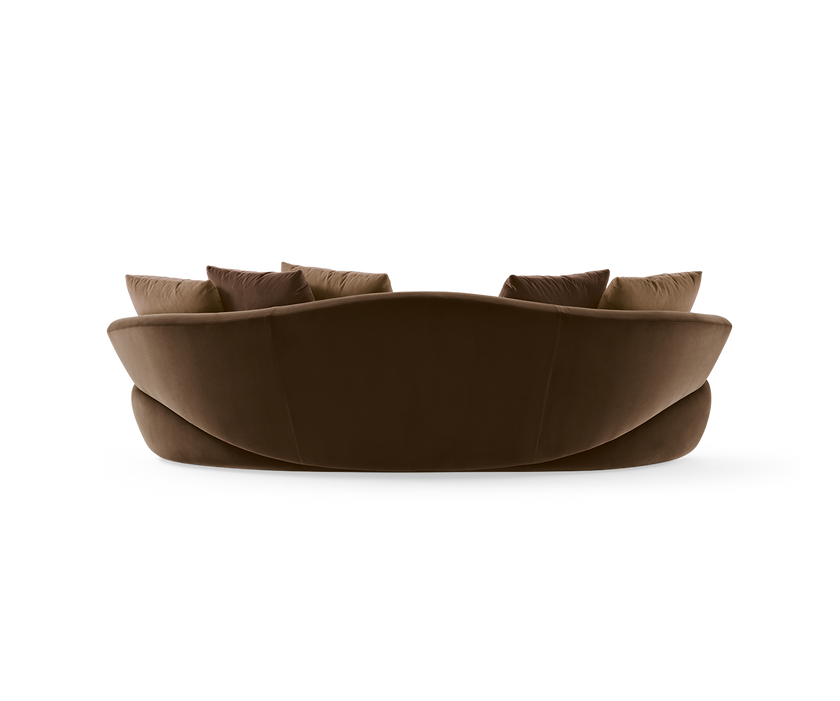 Solemyidae Sofa by Giorgetti with shell-inspired sculptural design and luxurious upholstery | Casa Design Group