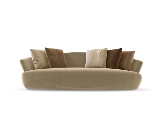 Solemyidae Sofa by Giorgetti with shell-inspired sculptural design and luxurious upholstery | Casa Design Group