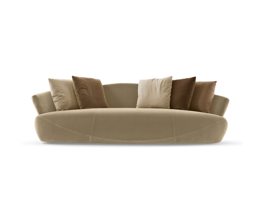 Solemyidae Sofa by Giorgetti with shell-inspired sculptural design and luxurious upholstery | Casa Design Group
