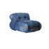 Soriana Lounge Chair Denim Crafted by Roy Roger's® by Cassina designed by Afra & Tobia Scarpa.
