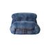 Soriana Lounge Chair Denim Crafted by Roy Roger's® by Cassina designed by Afra & Tobia Scarpa.