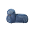 Soriana Lounge Chair Denim Crafted by Roy Roger's® by Cassina designed by Afra & Tobia Scarpa.