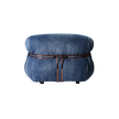 Soriana Lounge Chair Denim Crafted by Roy Roger's® by Cassina designed by Afra & Tobia Scarpa.