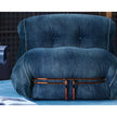 Soriana Lounge Chair Denim Crafted by Roy Roger's® by Cassina designed by Afra & Tobia Scarpa.