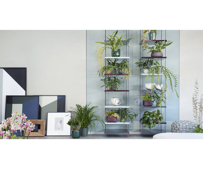 Modern Sospesa Bookshelves by Paola Lenti Shelving with Adjustable Wood Shelves Casa Design Group