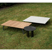 Soul Outdoor Coffee Table by Potocco in Waterproof Ash Wood, Laminated Porcelain and Natural Stone Finishes | Casa Design Group