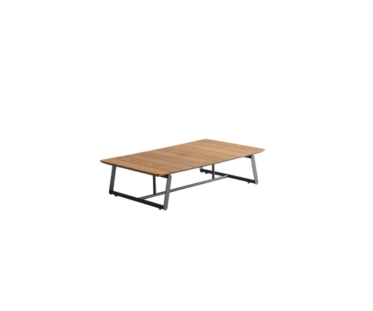 Soul Outdoor Coffee Table by Potocco in Waterproof Ash Wood, Laminated Porcelain and Natural Stone Finishes | Casa Design Group