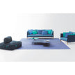 Customizable Spring Outdoor Pouf by Paola Lenti with Hand-Embroidered Kimia Fabric Casa Design Group