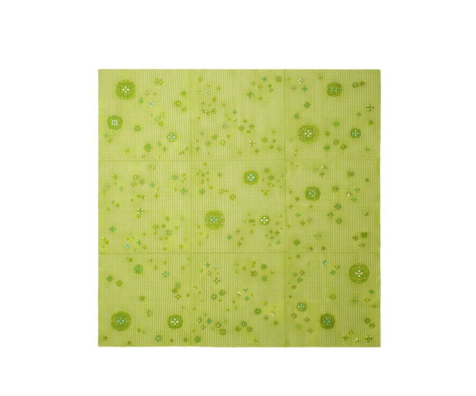 Handcrafted Modular Spring Outdoor Rug with Floral Embroidery by Paola Lenti |  Casa Design Group