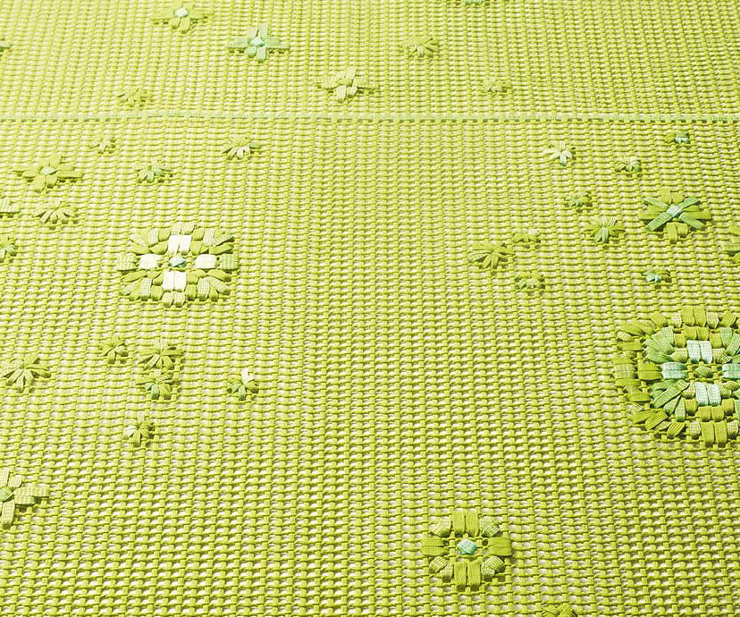 Handcrafted Modular Spring Outdoor Rug with Floral Embroidery by Paola Lenti |  Casa Design Group