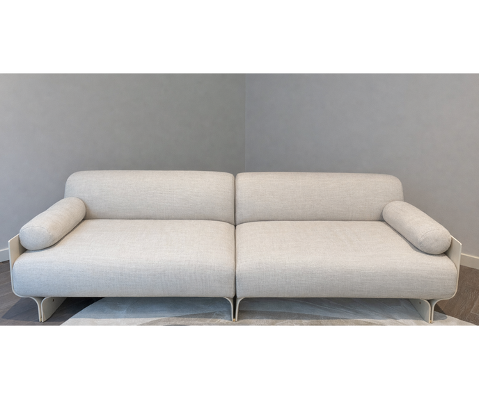 Stami Sofa floor sample, lacquered base, and Cozy Cream fabric – Casa Design Group