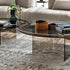 Standard Coffee Table with irregular curved bronze glass top and sculptural concave glass base by Cattelan Italia | Casa Design Group