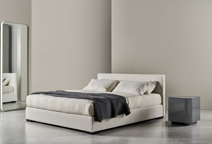 Stone Modern Upholstered Bed by Andrea Parisio for Meridiani | Casa Design Group