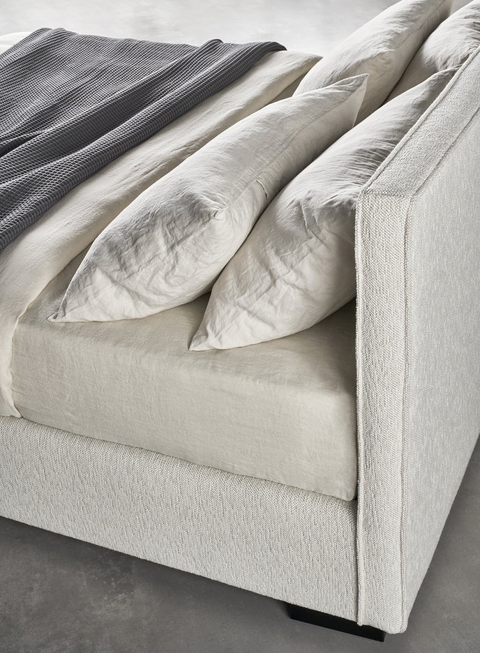 Stone Modern Upholstered Bed by Andrea Parisio for Meridiani | Casa Design Group