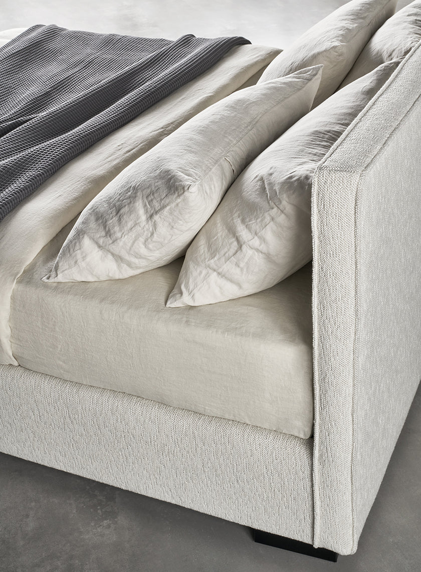 Stone Modern Upholstered Bed by Andrea Parisio for Meridiani | Casa Design Group