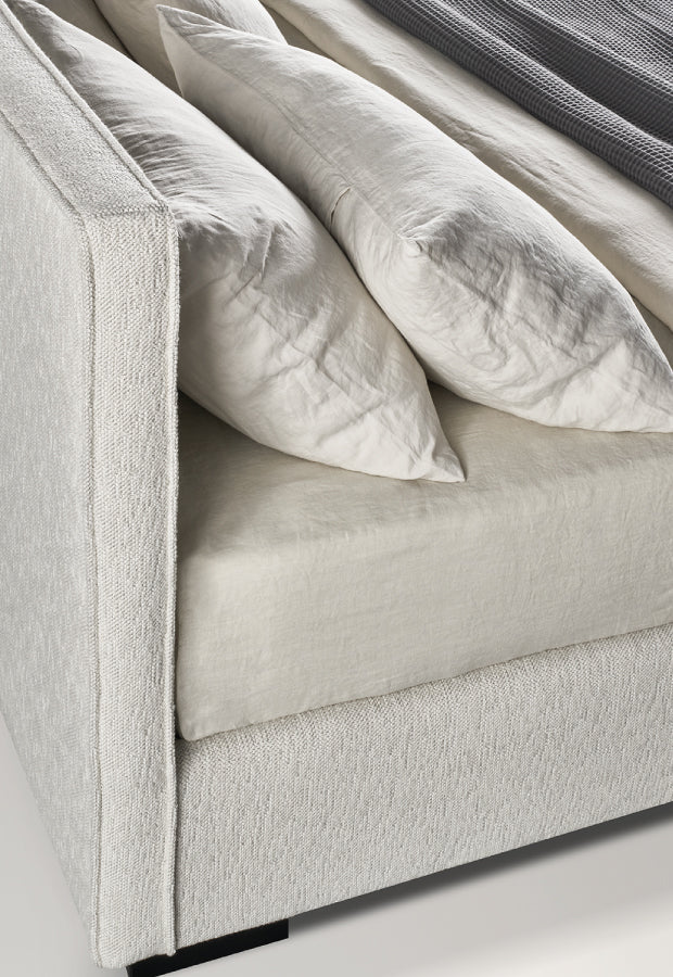 Stone Modern Upholstered Bed by Andrea Parisio for Meridiani | Casa Design Group